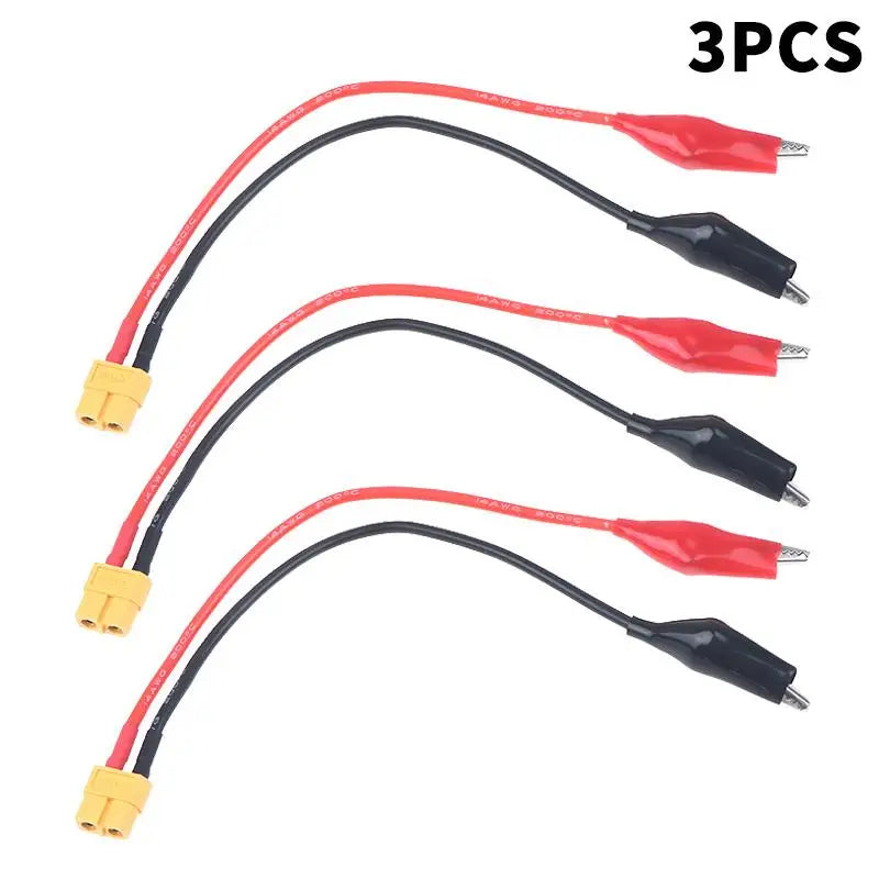 New XT60 Connector Cable Alligator Clips For Measure Tool SKYRC NC2500 Pro Motor Run-in Line 14AWG Power Connection Cable
