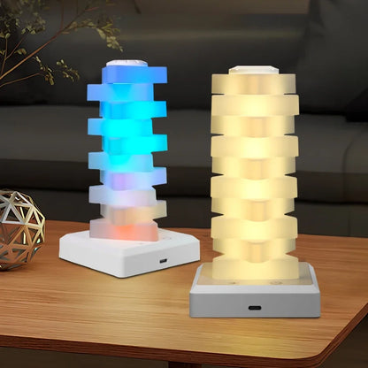 RGB 16 Color Charging Night Light Dazzling Bedroom Bedside Atmosphere Light Decor LED Light DIY Assembly Creative Gift Desk Lamp