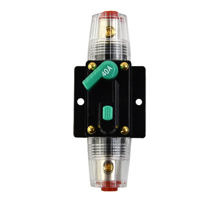 Car Boat 10A to 100A AMP Circuit Breaker Fuse Reset for 12V 24V 48V DC with Waterproof Housing and Manual Reset for Overload