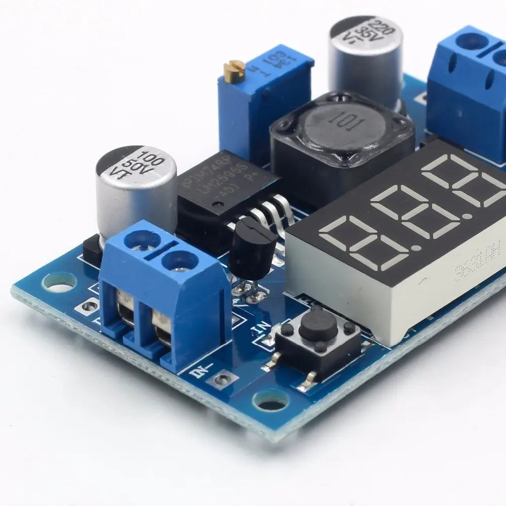 LM2596 Adjustable DC-DC Step-Down Voltage Regulator 4-40V to 1.25-37V with LED Voltmeter Display 2A