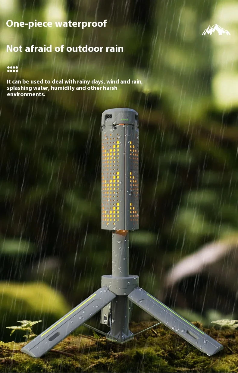 8000MAH Multifunctional Telescopic Camping Light LED Floodlight Flashlight with Stepless Dimming Charge Outdoor Tent Flashlight