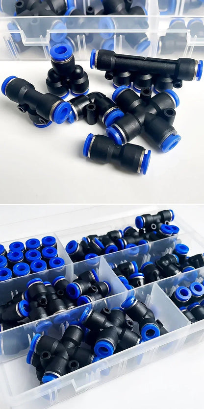PU-6 PE-6 PZA-6 PY-6 PV-6 PG-6 PK-6 Pneumatic Fitting Kit 6mm Outer Diameter Hose Pipe Tube Air Connectors