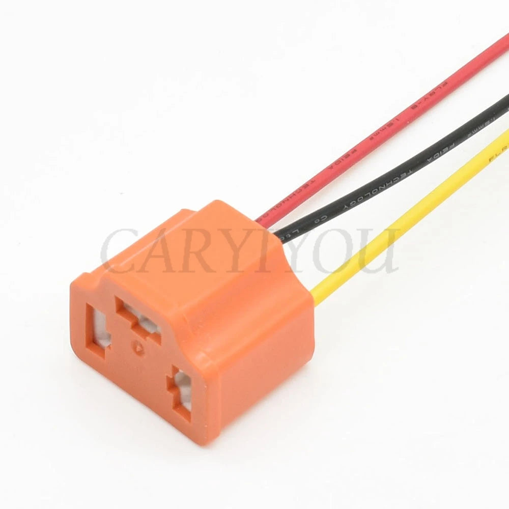 3 Pin 7.8 Series H4 Car Light Bulb Plug Ceramic High Temperature Resistant Socket AC Assembly Auto Relay Lamp Holder