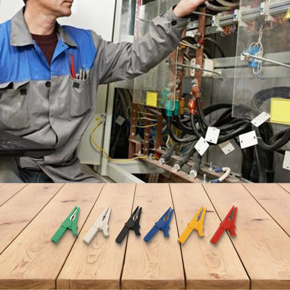 Electrical Jumpers Crocodile Clips Six Different Colors Strong Grip And Conductivity 14mm Maximum Opening 4mm Wiring Hole