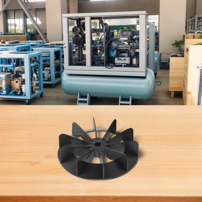 Plastic Replacement Fan Blade for Air Compressor Compatible with Direct Online Motor Features Low Noise and Stable Structure