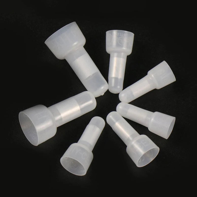100/250Pcs Nylon Insulated Closed End Crimp Terminals – 22-16 / 16-14 / 12-10 Gauge Wire Crimp Cap Connector Kit