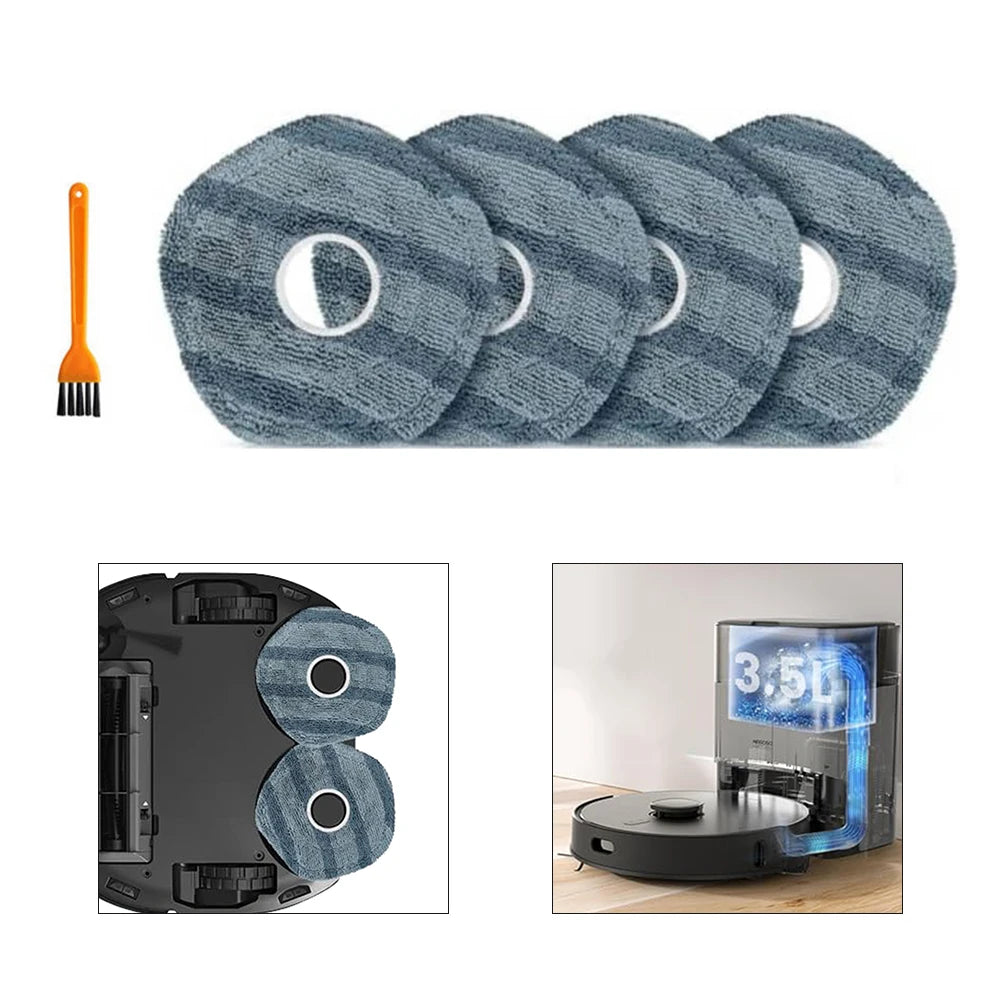 Daily Maintenance 13.5*13 Cm Robot Vacuum Pads Easy Install Vacuum Cleaner Pads Vacuumcleaner Versatile Pack Options