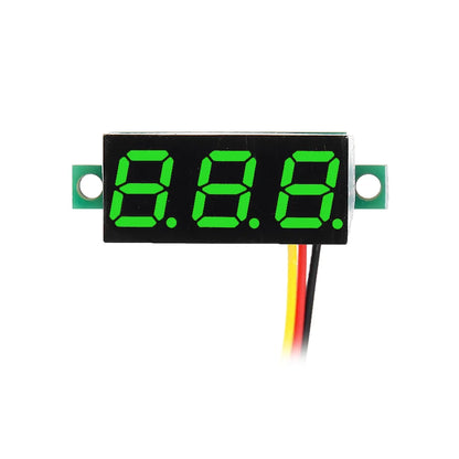 0.28" LED Digital Voltmeter 0¨C100V DC Panel Gauge with Red/Blue/Green/Yellow Display, Mini 3-Wire Voltage Meter for Car and DIY Projects