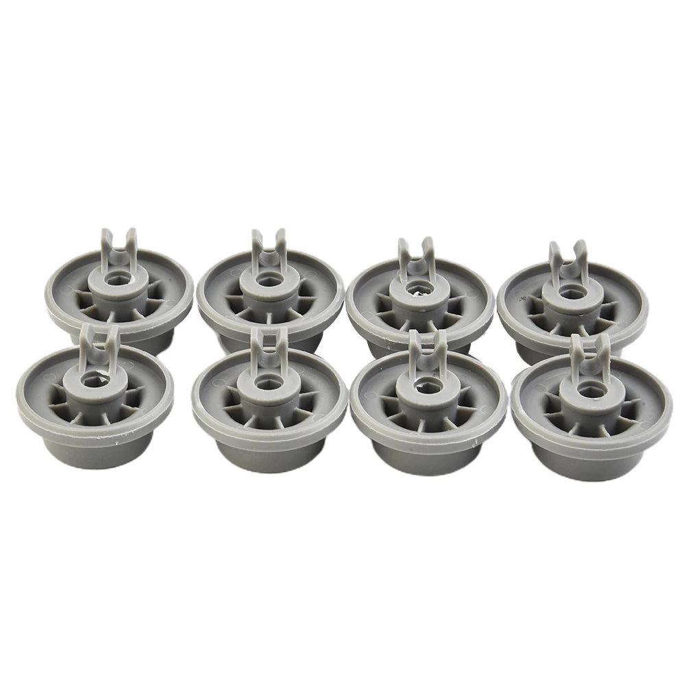 Dishwasher Lower Basket Wheels — 8pcs Replacement Rollers for Siemens S5555X0GB/79 S5943X2GB/31 S6409N2GB/17 HF87950GB/03 KG57U95/13