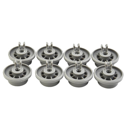Dishwasher Lower Basket Wheels — 8pcs Replacement Rollers for Siemens S5555X0GB/79 S5943X2GB/31 S6409N2GB/17 HF87950GB/03 KG57U95/13