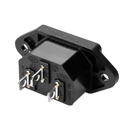 Power Connector 3 Pin Charging Socket AC-04 Built-in Male Female Rated 250V 10A for Battery and Electrical Use
