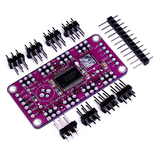 TLC5947 24-Channel 12-Bit PWM LED Driver Module – Internal Oscillator 3-5.5V