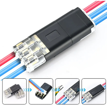 3-Pin Plug Electrical Connector 3-Wire Interchangeable Quick Wire Connector Automotive Wire Cable Ribbon Terminal Connector