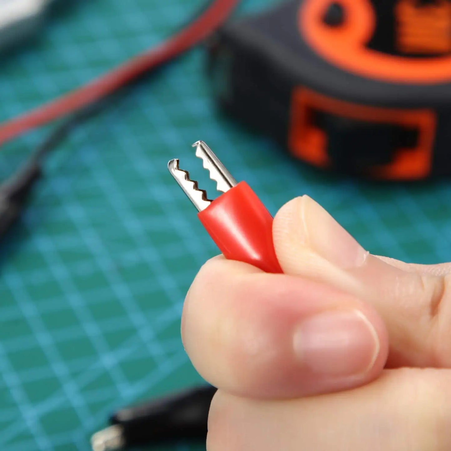10/1Sets Alligator Clips Electrical Test Leads Dual Ended Crocodile Clips Jumper Wires for Circuit Connection Electrical Testing