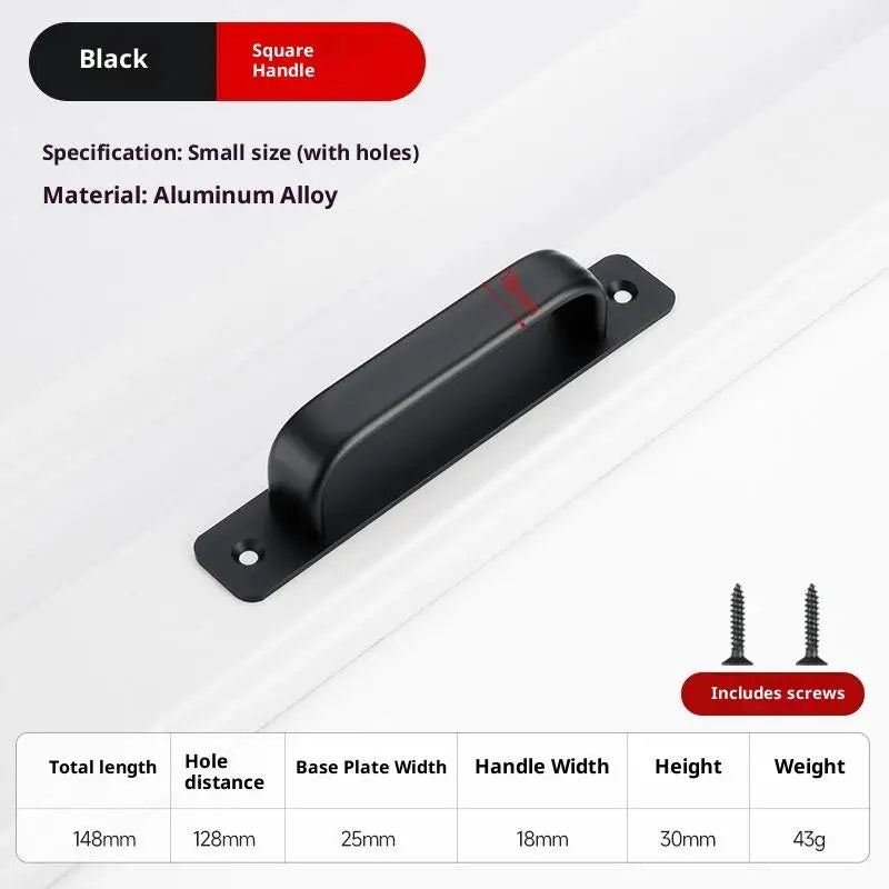 Drill-free Aluminum Handle for Sliding Door Window Drawer Bathroom Push-Pull