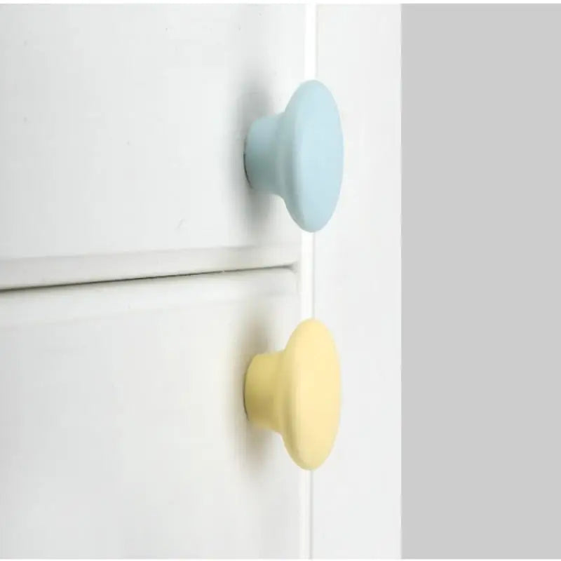 1pc Children's Furniture Handles Nordic Ceramic Children Room Cabinet Handles Macaron Colorful Round Drawer Knobs And Pulls