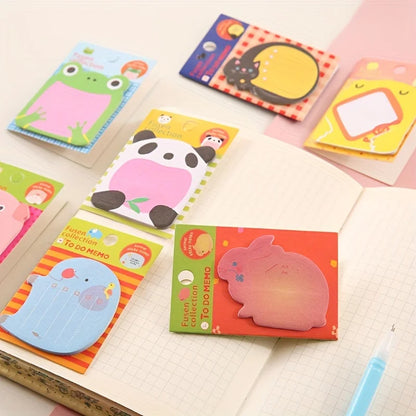 8Pcs/set Creative Stationery DIY Cute Animal Series Paper Memo Pad / Sticker Post Sticky Notes Notepad School Office Supplies