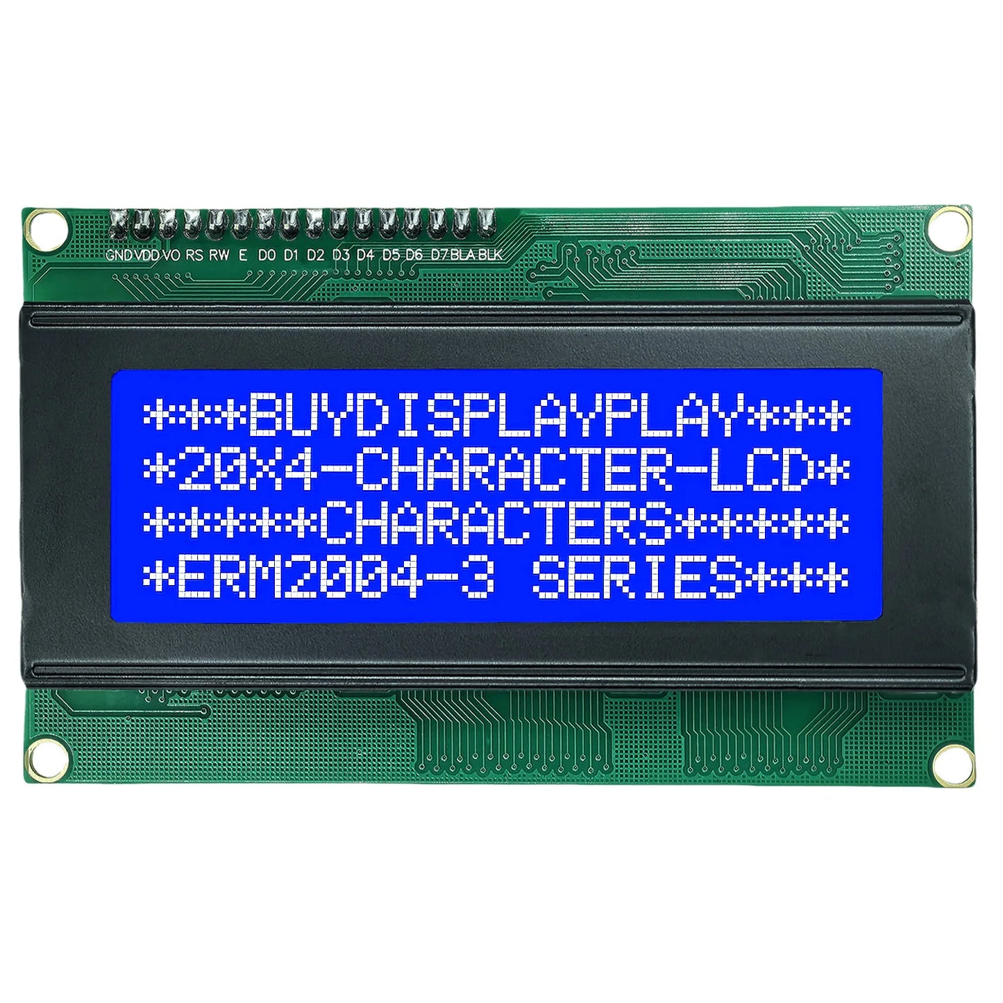 LCD2004A 20x4 Character I2C LCD Display Module HD44780 with Serial Interface Adapter Blue Green Screen for Arduino Projects