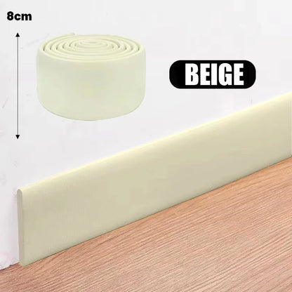 Self Adhesive Skirting Line 3D Wall Stickers Anti-Collision Decoration Strips