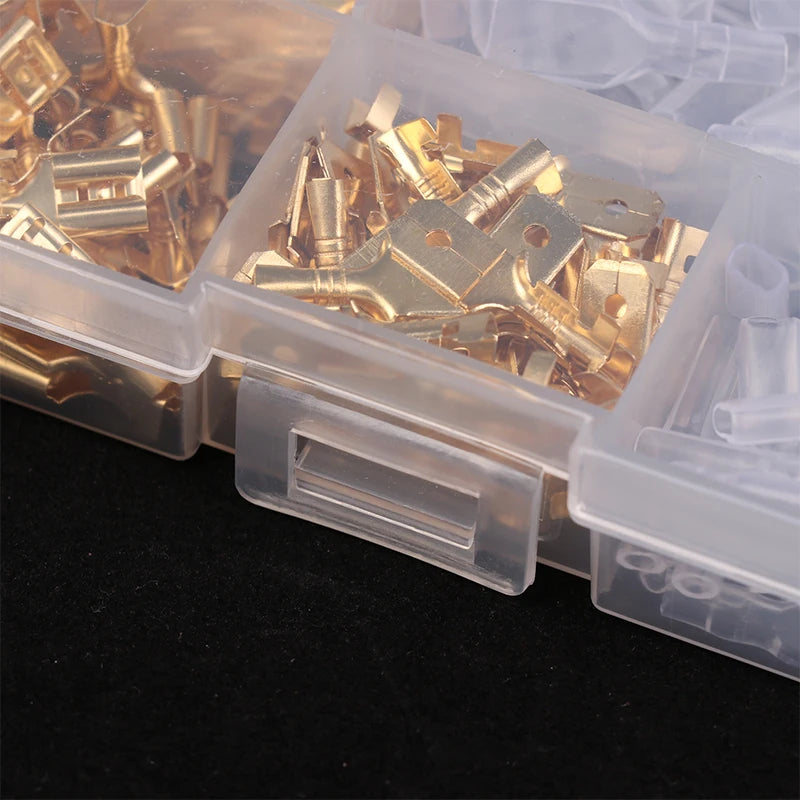 Gold Silver Docking Terminal Cable Bare Terminal with Spring Insert Sheath, Male and Female Pair Terminal Box