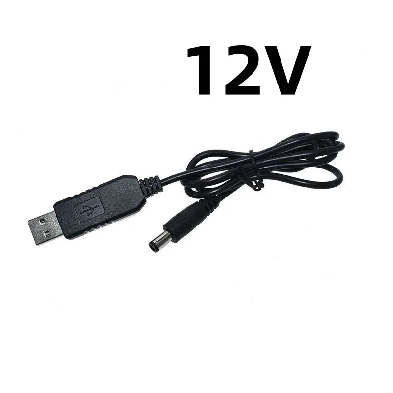 USB DC 5V to 9V/12V Step-Up Power Supply Module with 2.1x5.5mm Plug Adapter Cable