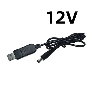 USB DC 5V to 9V/12V Step-Up Power Supply Module with 2.1x5.5mm Plug Adapter Cable