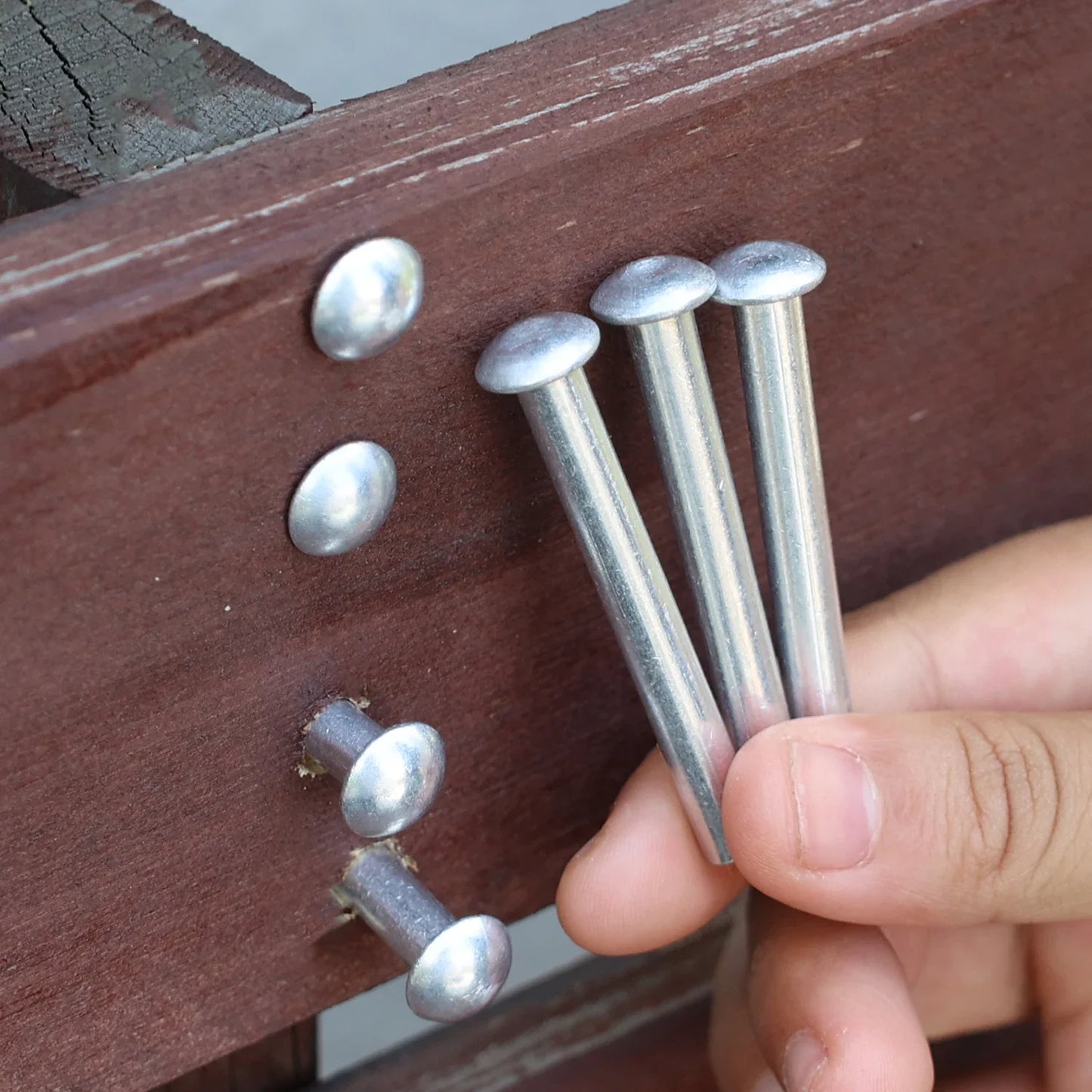 Aluminum Alloy Half Round Head Rivets — Hammer Drive Tapping Expansion Core Rivet Knock Type Fastener