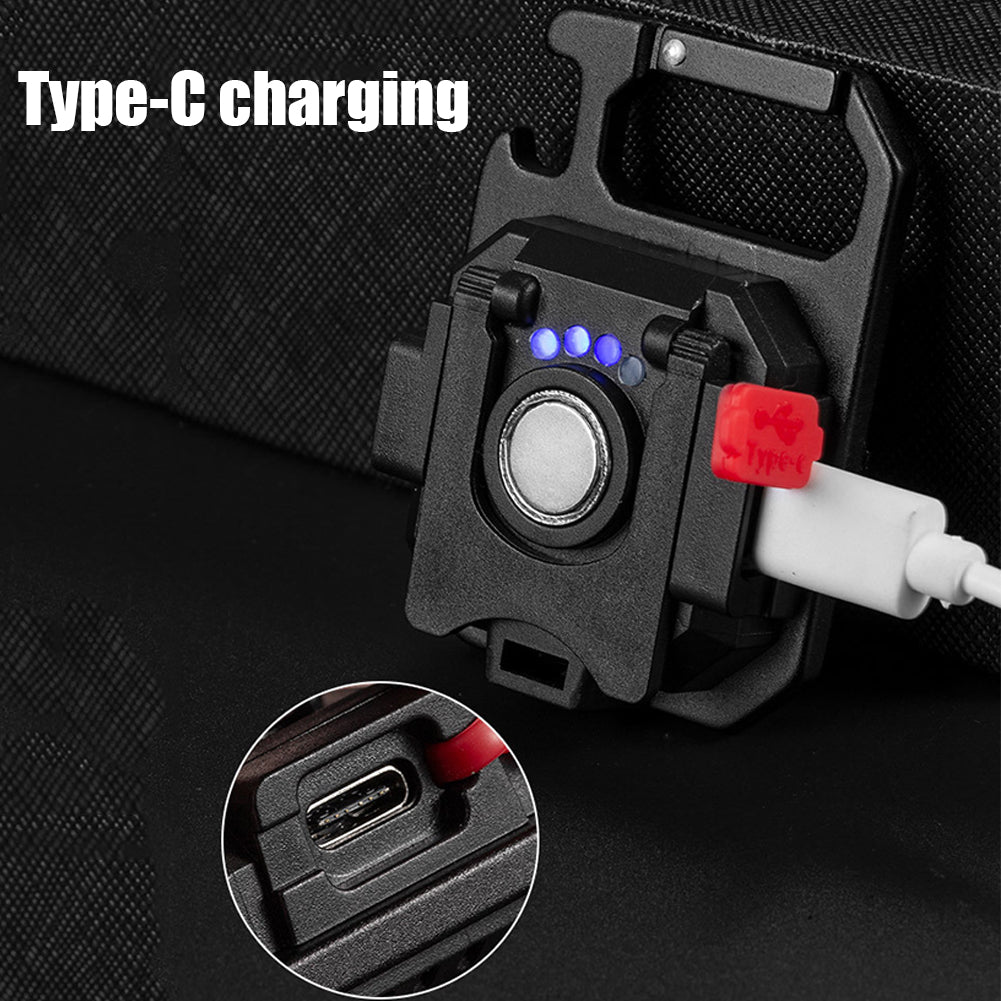 Mini Portable Led Flashlight USB Rechargeable Keychain Light Pocket Torch COB Work Lights Outdoor Camping Emergency Lamp Lantern