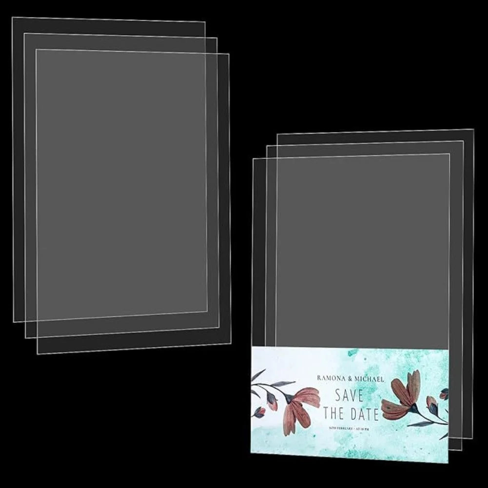 10pcs Heat Resistant Clear Acetate Sheets For Crafting & DIY Projects For Card Making Scrapbooking Shaker Cards Overlays