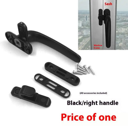 Aluminum Alloy Casement Window Handle with Lock Seven-Character Design