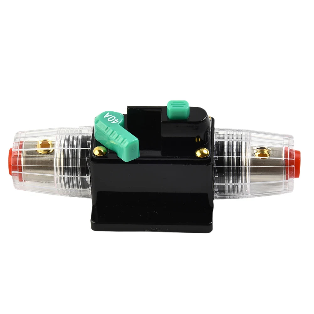 Car Boat 10A to 100A AMP Circuit Breaker Fuse Reset for 12V 24V 48V DC with Waterproof Housing and Manual Reset for Overload