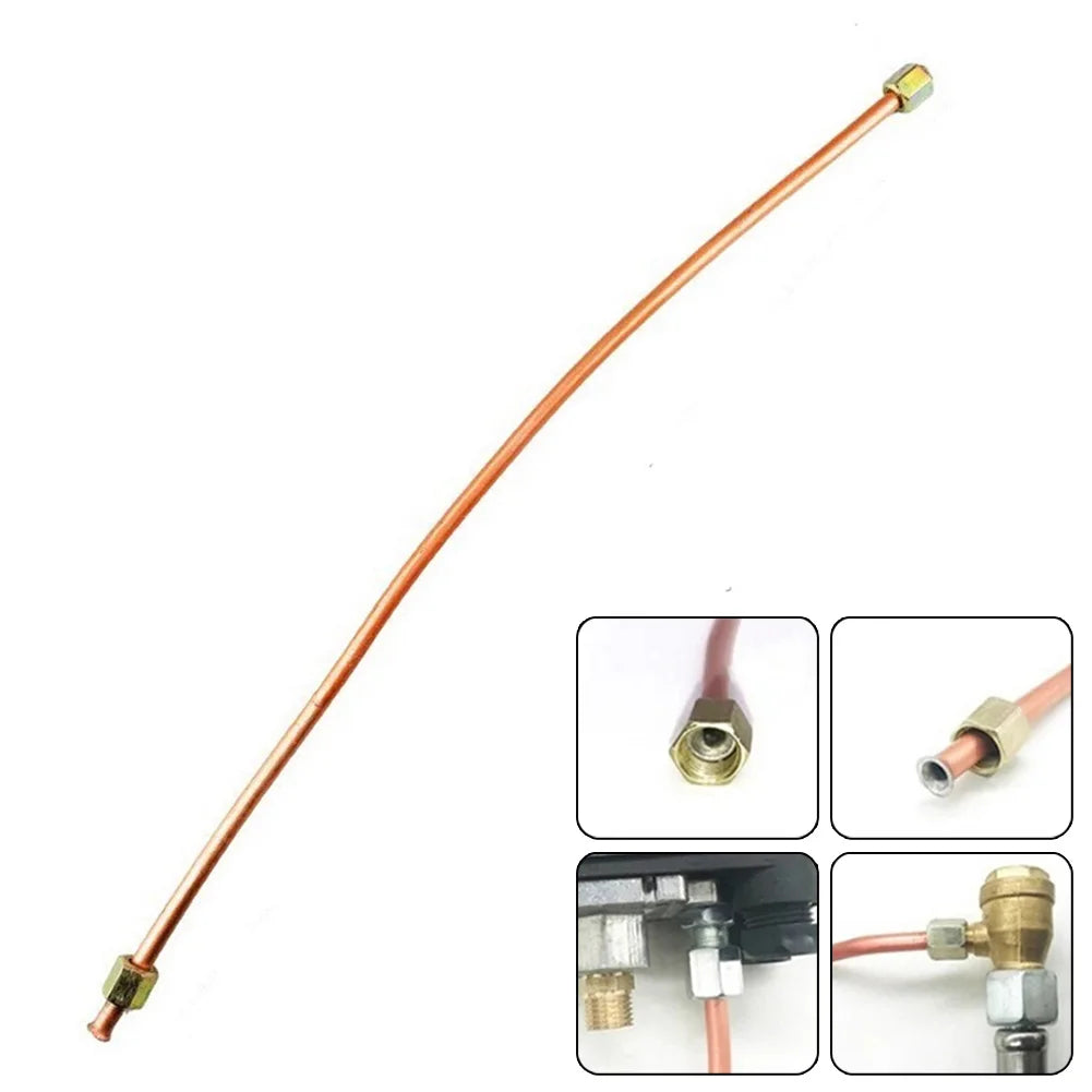 Reliable Air Compressor Exhaust Tube Replacement, Copper+Aluminum Material, 600mm Full length, G1/8 Thread Standard