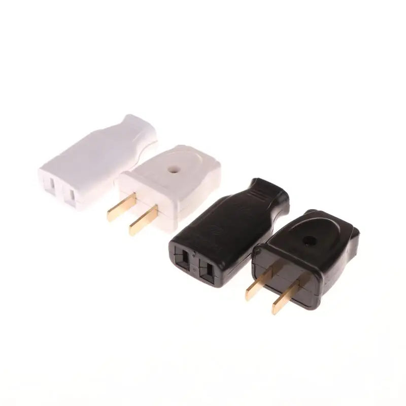 1/5PCS 2 Pole 10A Male US Wiring Plug Japan Rewirable Cable Convert Plug Female Socket Type A Power Strip Connector America