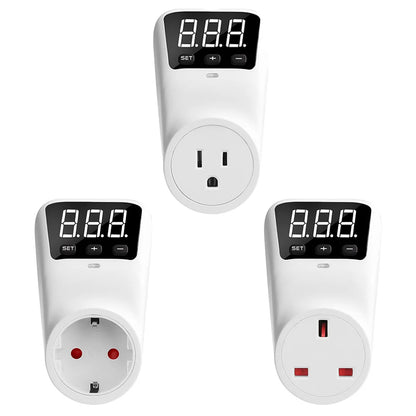 Adjustable Voltage Protector Socket AC120V/230V 16A Surge Protection with Delay | DE UK US Plug