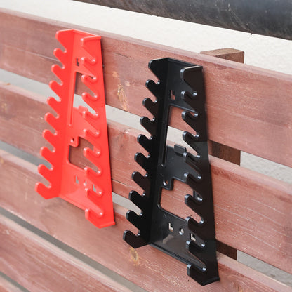 Red Wrench Organizer Plastic Wrench Organizer Tray Sockets Storage Tools Rack Sorter Standard Spanner Holders Wrench Holder