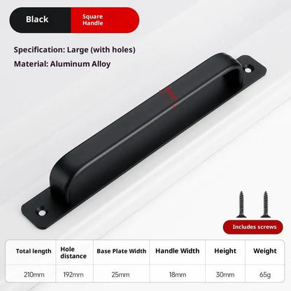 Drill-free Aluminum Handle for Sliding Door Window Drawer Bathroom Push-Pull