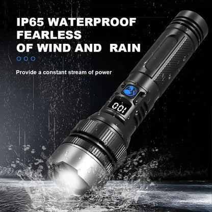100000LM High Power LED Flashlight Rechargeable Tactical Torch