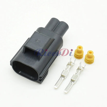 2 Pin Waterproof Automotive Electrical Connector Socket with Pins and Seals 7283-5596-10 / 7282-5596-10