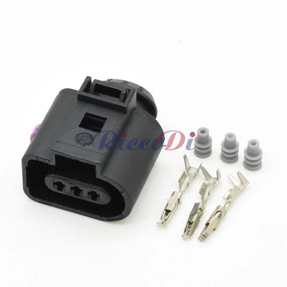 3-Pin Waterproof Electrical Wire Connector 1J0973703 Temp Sensor Socket Plug for AUDI A4 A6 AVK VW Automotive