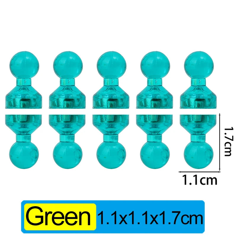 100x Magnetic Push Pins Strong Fridge Magnets Whiteboard Map Tacks