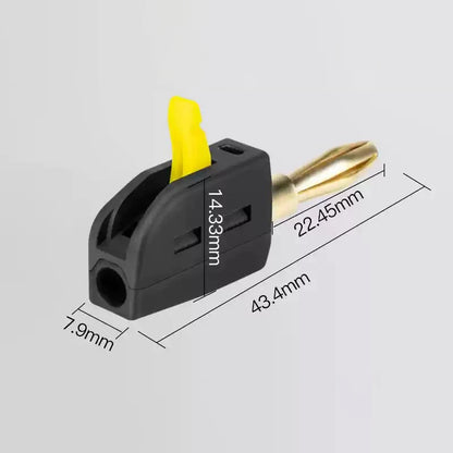 New Portable 32A 4mm Banana Plug High Current Quick Connect Gold-Plated Banana Connectors Audio Copper Speakers Amplifier