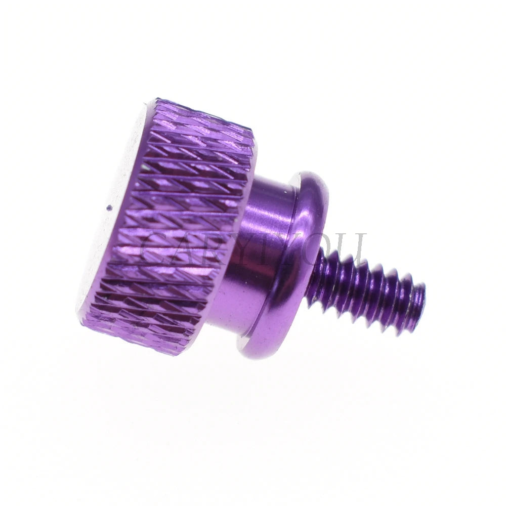 6#-32×6.5mm Aluminum Alloy Knurled Thumb Screw for PC Case & HDD — 5-Pack