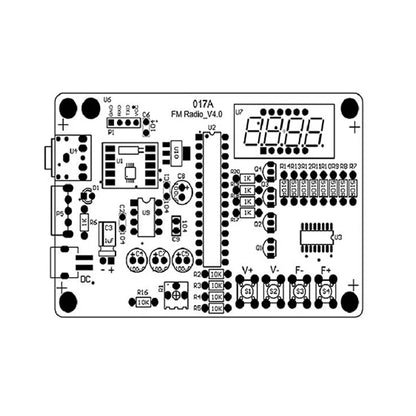 DIY Digital FM Radio Kit STC15W Control TDA2822 Amp 87-108MHz RDA5807S Stereo Receiver for Electronics Soldering