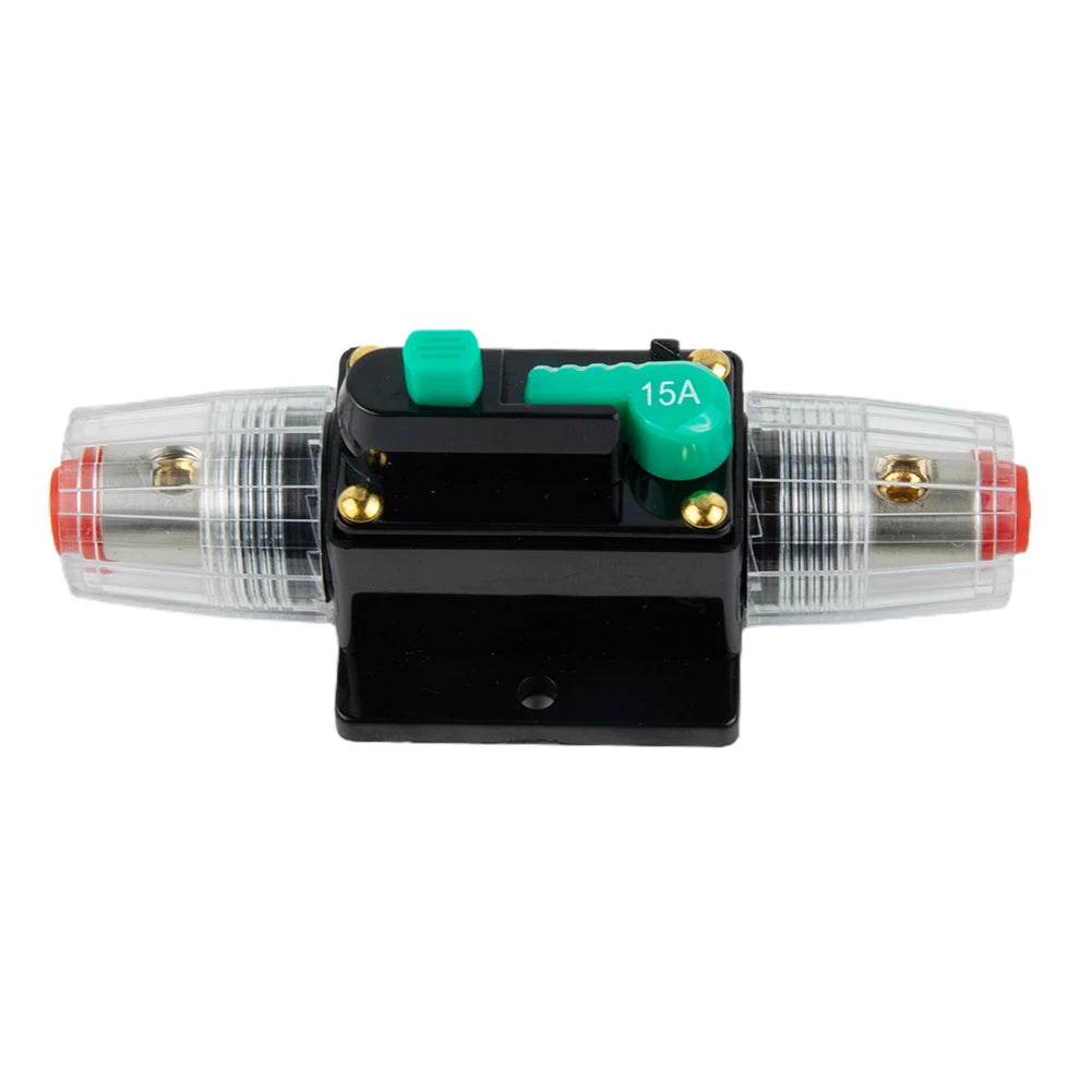 Car Boat 10A to 100A AMP Circuit Breaker Fuse Reset for 12V 24V 48V DC with Waterproof Housing and Manual Reset for Overload