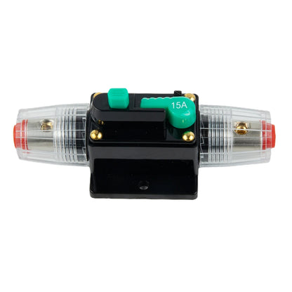 Car Boat 10A to 100A AMP Circuit Breaker Fuse Reset for 12V 24V 48V DC with Waterproof Housing and Manual Reset for Overload