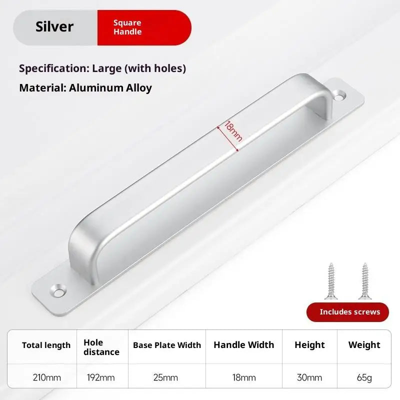 Drill-free Aluminum Handle for Sliding Door Window Drawer Bathroom Push-Pull