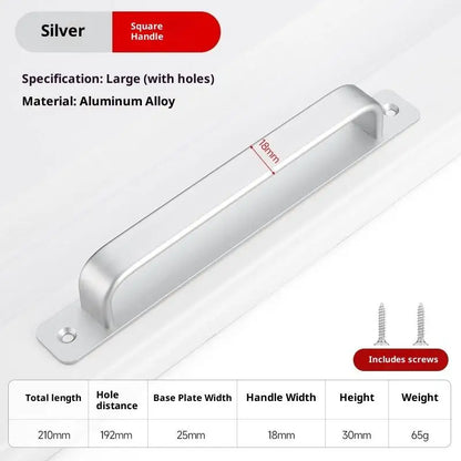 Drill-free Aluminum Handle for Sliding Door Window Drawer Bathroom Push-Pull
