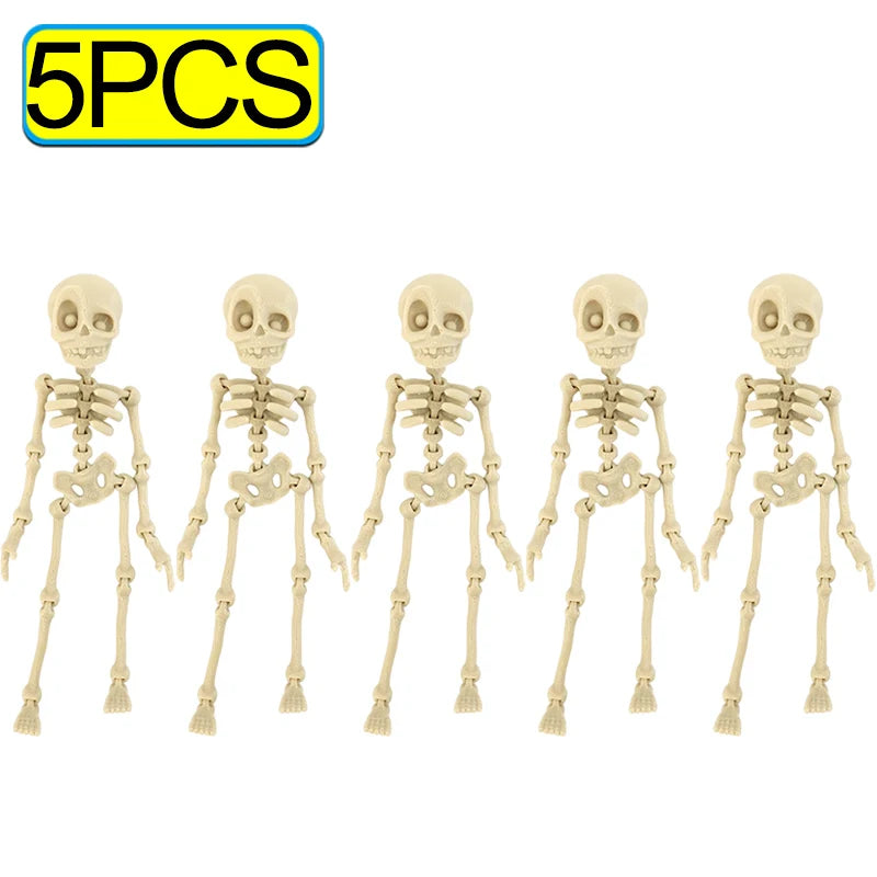 10/1PCS Halloween 3D Poseable Skeleton Magnet with Movable Joints Refrigerator Decoration Halloween Creative DIY Craft Ornament