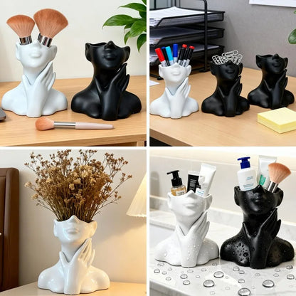 Vinyl Figure Storage Holders Creative Human Body Art Styling Office Organizers Multifunctional Makeup Brush Holder Decoration