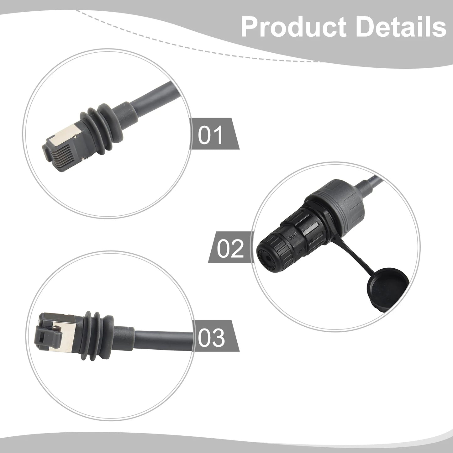 For Starlink Network Cable Extension Adapter for Gen 3 V3 V4 with Waterproof Ethernet Coupler for Outdoor Connectivity